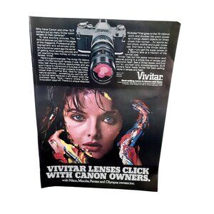 1979 Vivitar Vintage Print Ad Camera Lenses Canon Nikon Photography